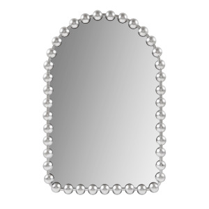 Madison Park Signature Marlowe 24X36 Arch Beaded Wall Mirror - Sliver