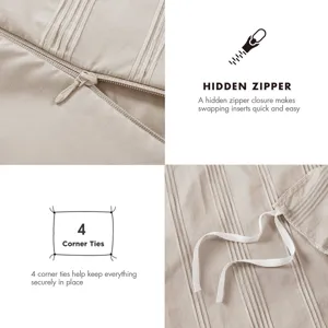 Super Listing Logan Striped Reversible Pintuck Pleated Duvet Set