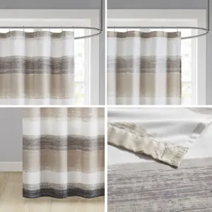 Madison Park Essentials Saben Stripe Print Shower Curtain