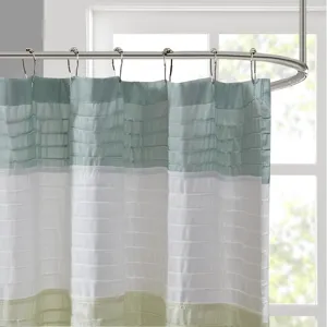 Amherst Faux Silk Shower Curtain - Green