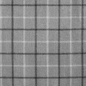 Anaheim Plaid Rod Pocket and Back Tab Curtain Panel with Fleece Lining - Grey