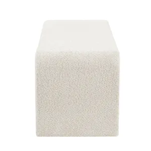 Steve Boucle Waterfall Bench - Cream
