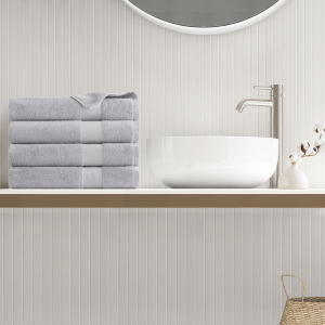 500GSM Plush Towel Set - Light Grey