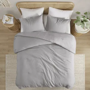 Comfort Spaces Mina Weave Textured Duvet Cover Set