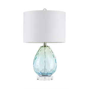 Borel Ombre Glass Table Lamp - Blue