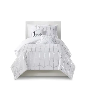 Intelligent Design Raina Metallic Printed Comforter Set