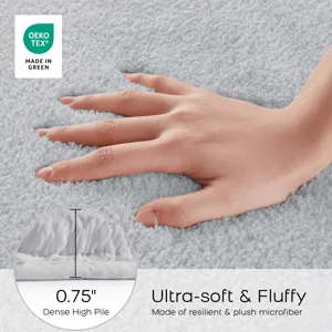 Marshmallow Bath Rug - Silver