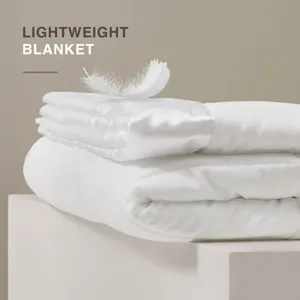 Madison Park Windom Lightweight Down Alternative Blanket with Satin Trim