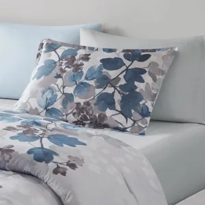 Alexis Twin XL Comforter Set with Bed Sheets - Blue