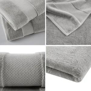100% Cotton Bath Sheet 2 Piece Set - Grey
