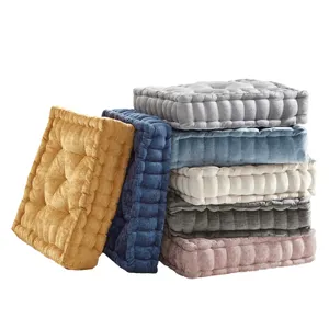 Intelligent Design Azza Poly Chenille Square Floor Pillow Cushion Compress Pack