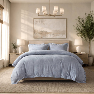 Harbor House Serene TENCEL™ Cotton Botanical Jacquard Duvet Cover Set
