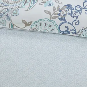 Madison Park Isla 3 Piece Cotton Floral Printed Reversible Duvet Cover Set