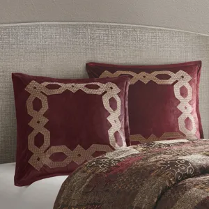 Clermont European Pillow Sham - Burgundy