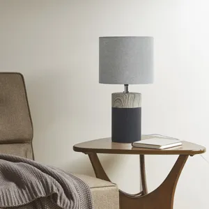 Nicolo Textured Ceramic Table Lamp - Black