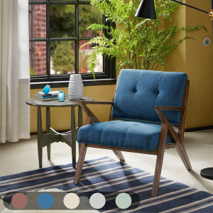Rocket Lounge Chair - Blue/Pecan