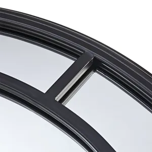 Katonah Black Round Wall Mirror 36\" - Black