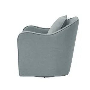 Madison Park Brianne Upholstered Swivel Curved Armchair
