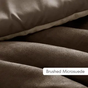Comfort Spaces Highland Stripe Pieced Faux Suede Comforter Set