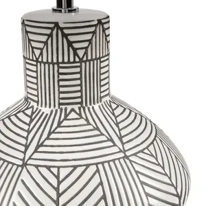 Agape Boho Ceramic Table Lamp - White