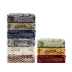 Madison Park Chunky Double Knit Handmade Throw Blanket