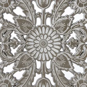 Madison Park Botanical Panel Distressed Carved Wood 2-piece Wall Decor Set