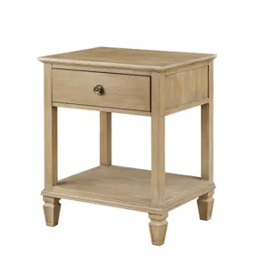 Victoria Bedside Table - Light Natural