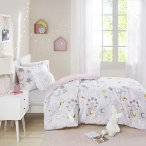 Mi Zone Kids Celia Starry Sky Metallic Comforter Set with Throw Pillow
