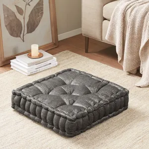 Intelligent Design Azza Poly Chenille Square Floor Pillow Cushion Compress Pack