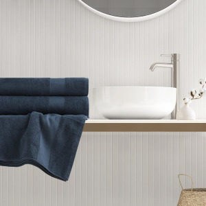 500GSM Plush 2pc XL Towel Set - Navy