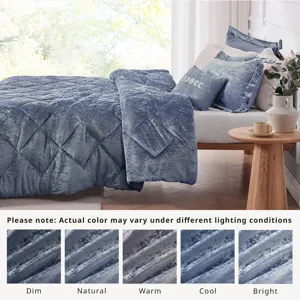 Intelligent Design Felicia Velvet Comforter Set with Throw Pillow