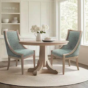 Elmcrest Upholstered Dining Chair with Nailhead Trim - Soft Green