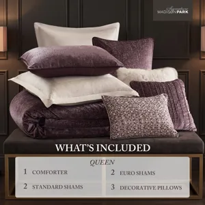 Madison Park Signature Sterling Embroidery Oversized Duvet Style Comforter Set