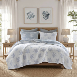 Harbor House Blue Mia Coral 3 Piece Quilt Mini Set
