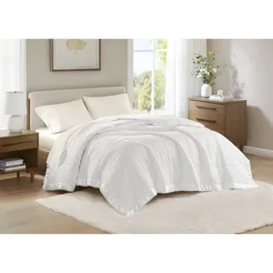 Madison Park Windom Lightweight Down Alternative Blanket with Satin Trim