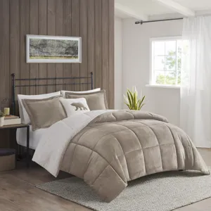 Woolrich Alton Plush to Sherpa Down Alternative Comforter Set