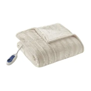 Beautyrest Heated Duke Faux Fur Heated Throw