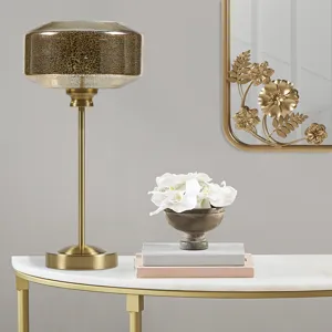 Lumivive 17\" Mercury Glass Table Lamp - Gold