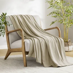 Bamboo Cotton Full/Queen Rayon from Bamboo Cotton Blanket - Khaki