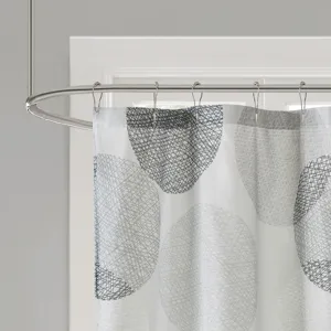 Madison Park Essentials Knowles Shower Curtain - Grey