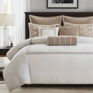 Madison Park Signature Jarvis Embroidery Oversized Duvet Style Comforter Set