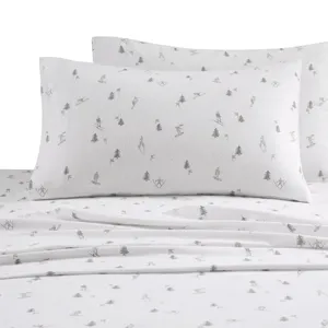 True North by Sleep Philosophy Cozy Cotton Flannel Printed Sheet Set