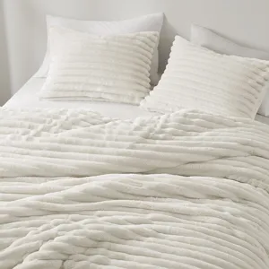 Intelligent Design Avril Fluffy Ribbed Plush Comforter Set