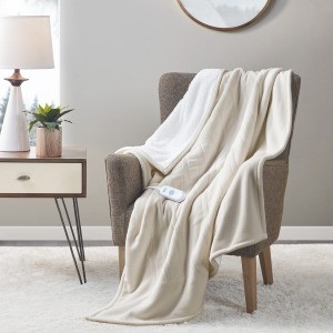 Serta Fleece to Sherpa Heated Throw