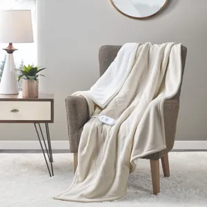 Serta Fleece to Sherpa Heated Throw
