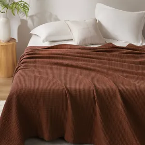 Madison Park Waffle Weave Cotton Blanket