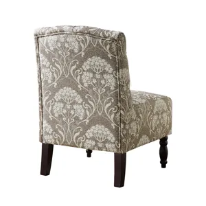 Lola Tufted Armless Chair - Taupe