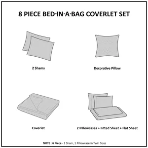 Madison Park Essentials Saben Quilt Set with Cotton Bed Sheets