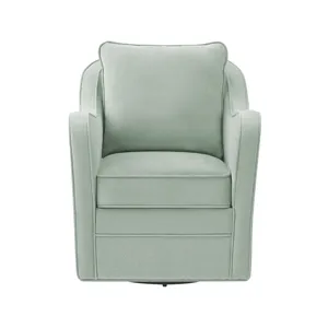 Madison Park Brianne Upholstered Swivel Curved Armchair