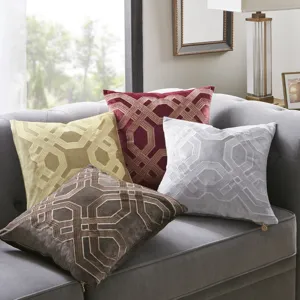 Biron Square Decor Pillow - Silver